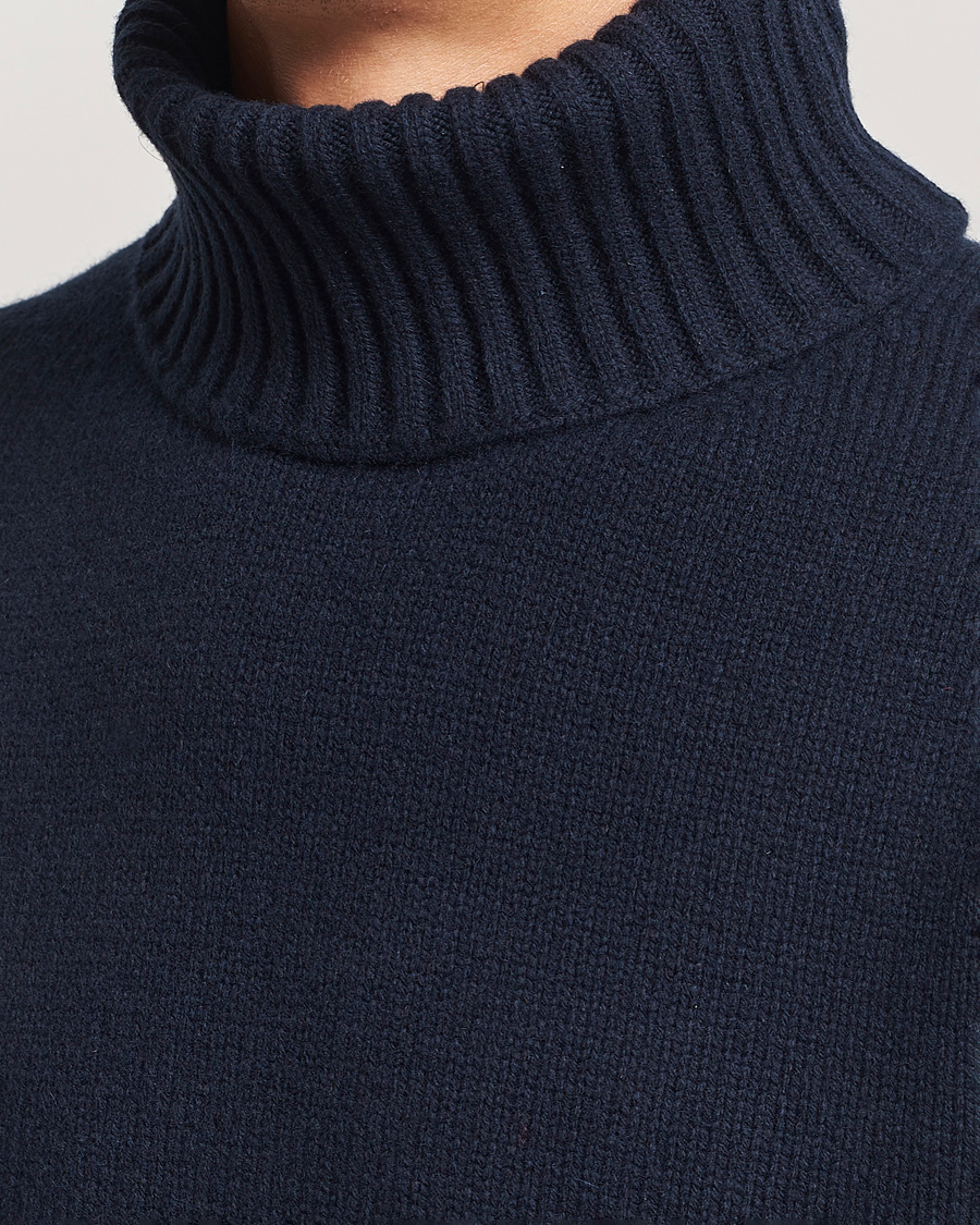 Hombres | Jerséis y prendas de punto | J.Lindeberg | Todd Heavy Knit Turtleneck Navy