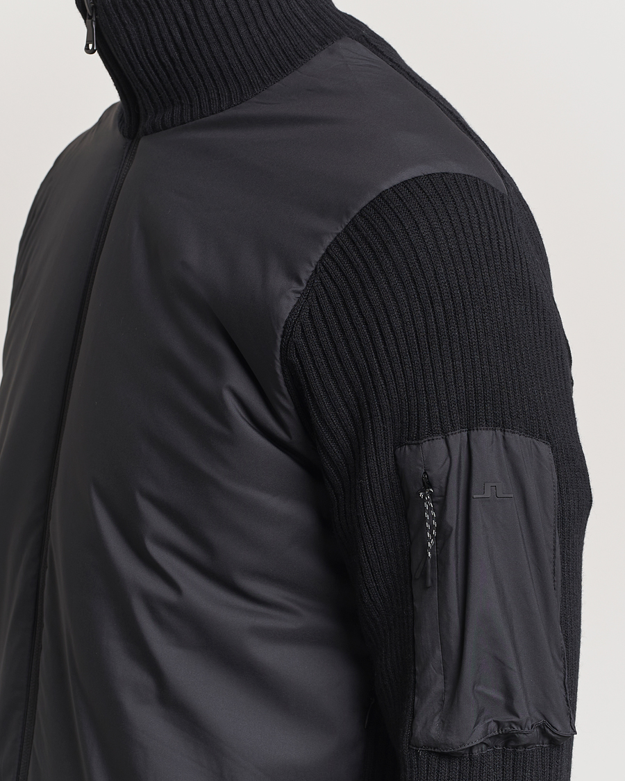 Hombres | Abrigos y chaquetas | J.Lindeberg | Beck Knitted Hybrid Jacket Black
