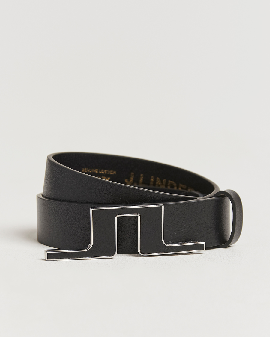 Hombres | J.Lindeberg Bridge Logo Belt Black | J.Lindeberg | Bridge Logo Belt Black