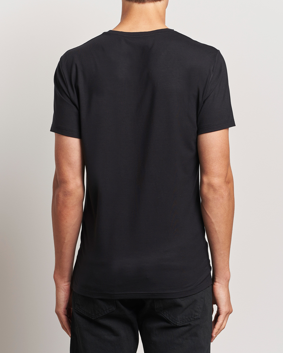 Hombres | Camisetas | Bread & Boxers | Tencel Crew Neck T-Shirt Black
