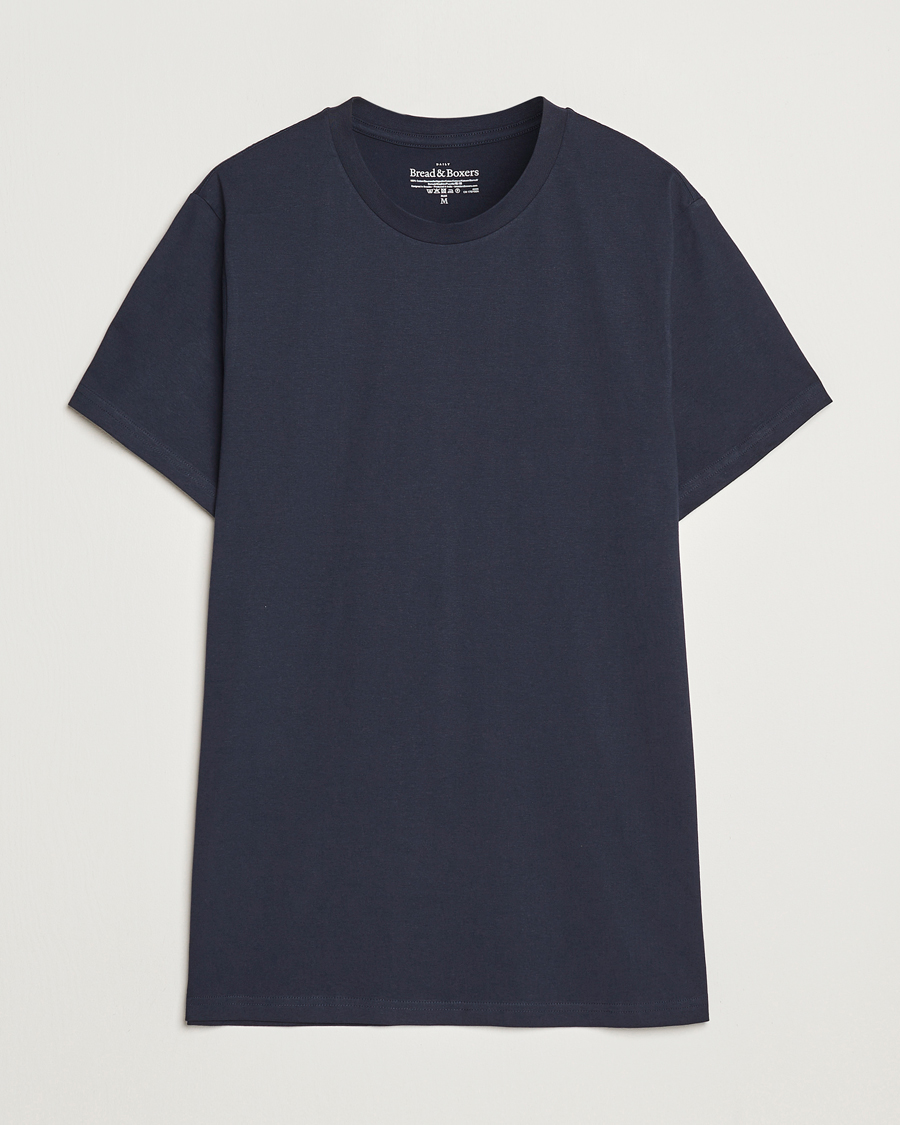 Hombres | Camisetas | Bread & Boxers | Crew Neck Regular T-Shirt Dark Navy
