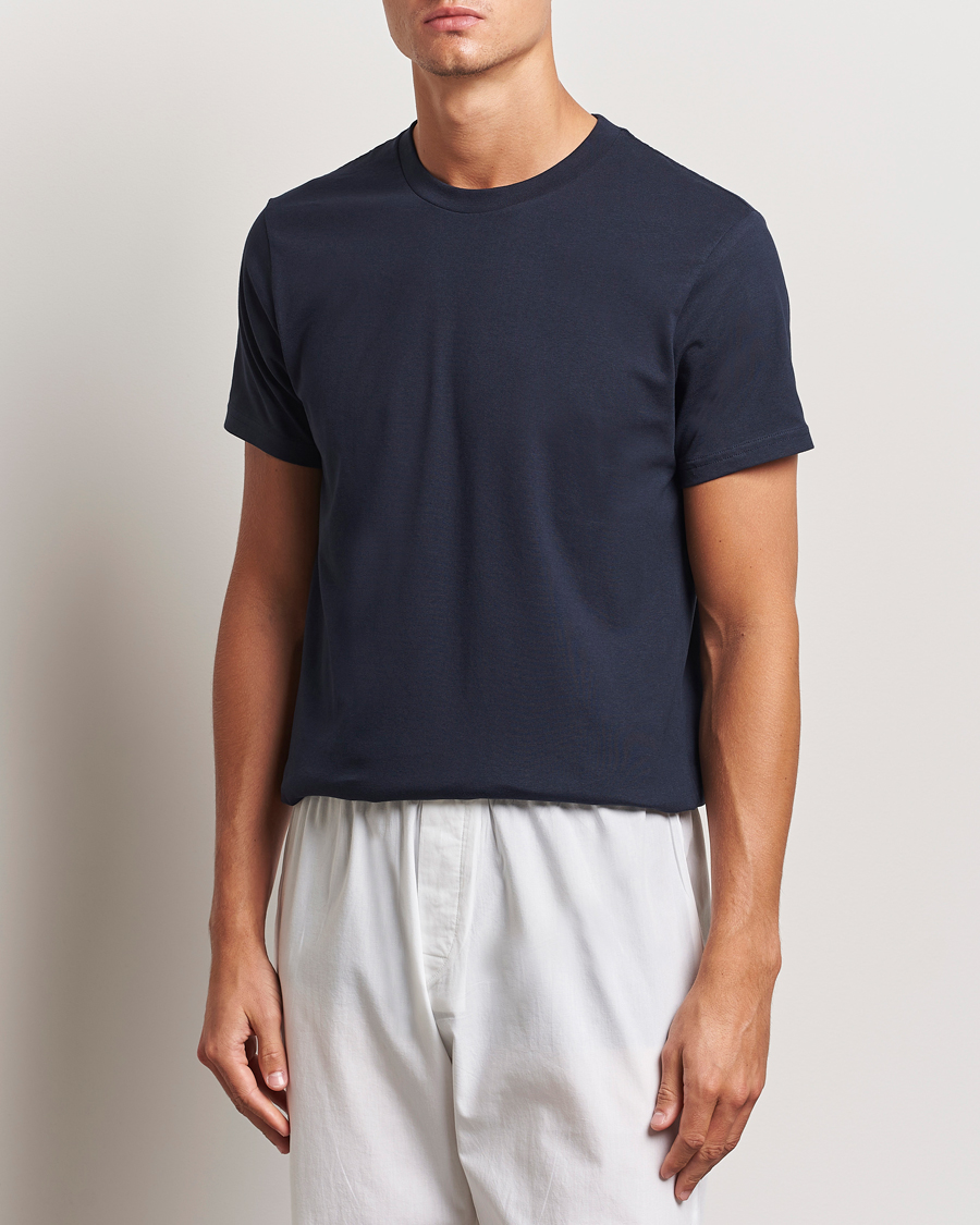 Hombres | Camisetas | Bread & Boxers | Crew Neck Regular T-Shirt Dark Navy