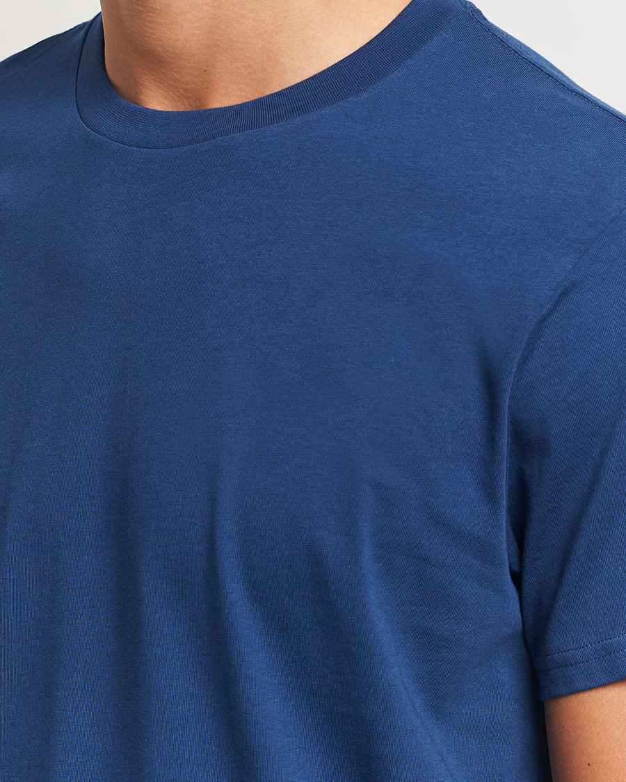 Hombres | Camisetas | Bread & Boxers | Heavy Cotton Crew Neck T-Shirt Ink Blue