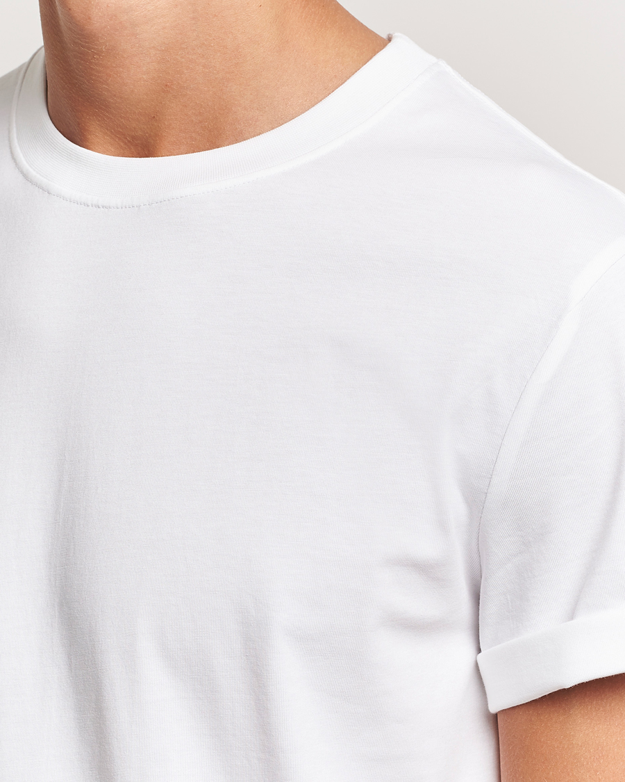 Hombres | Camisetas | Bread & Boxers | Roll-Up Crew Neck T-Shirt White