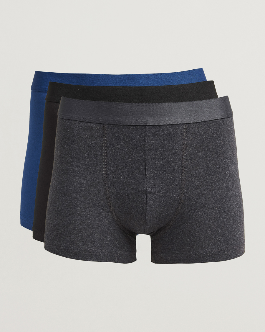 Hombres | Ropa interior y calcetines | Bread & Boxers | 3-Pack Boxer Brief Ink Blue/Dark Grey/Black