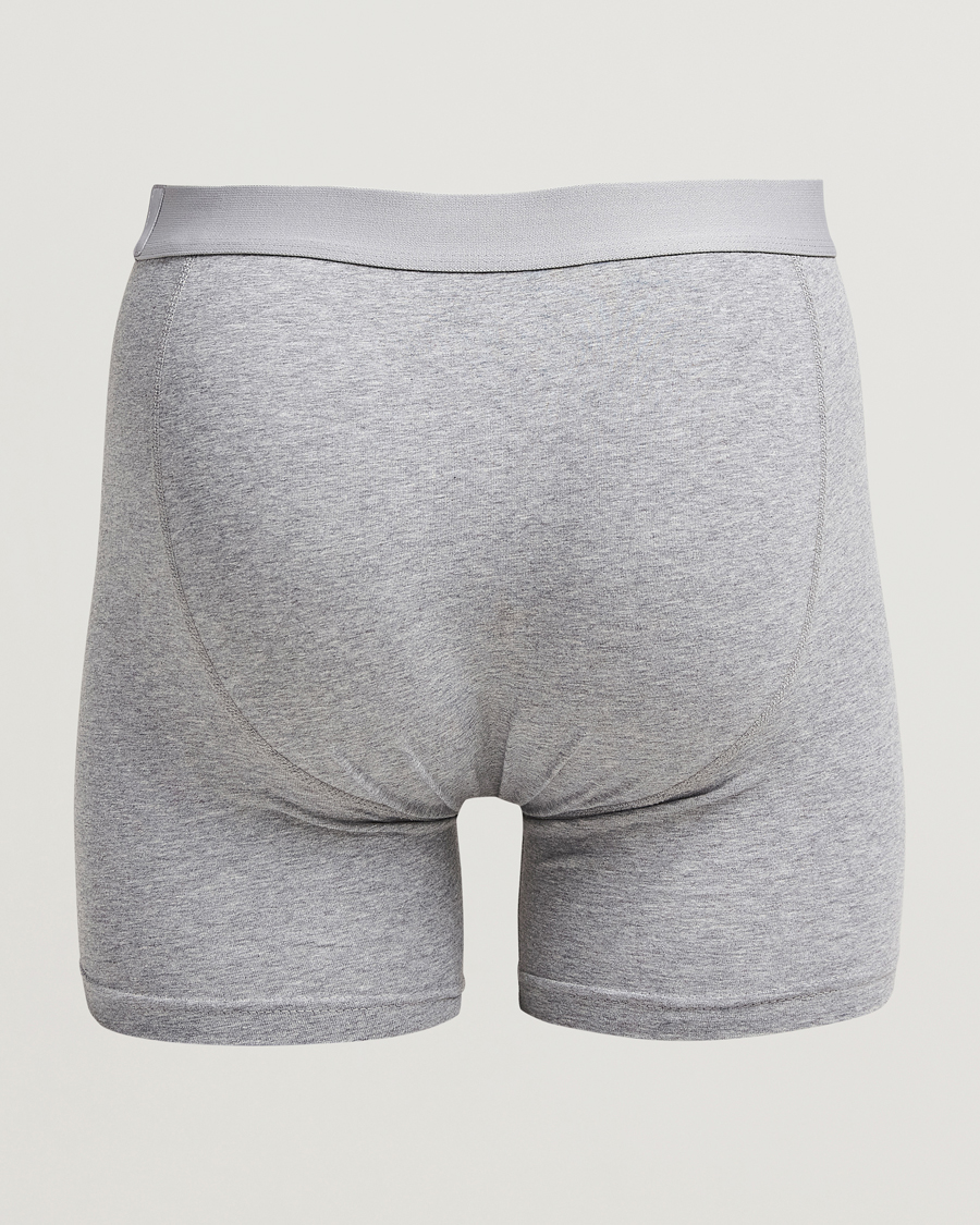 Hombres | Ropa interior y calcetines | Bread & Boxers | 3-Pack Long Boxer Brief Grey Melange