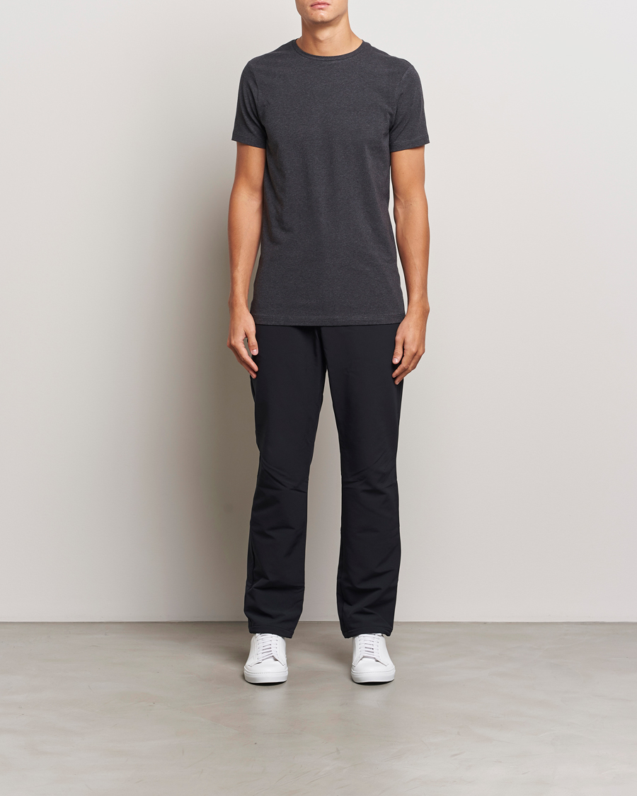 Hombres | Camisetas | Bread & Boxers | 2-Pack Crew Neck T-Shirt Dark Grey Melange