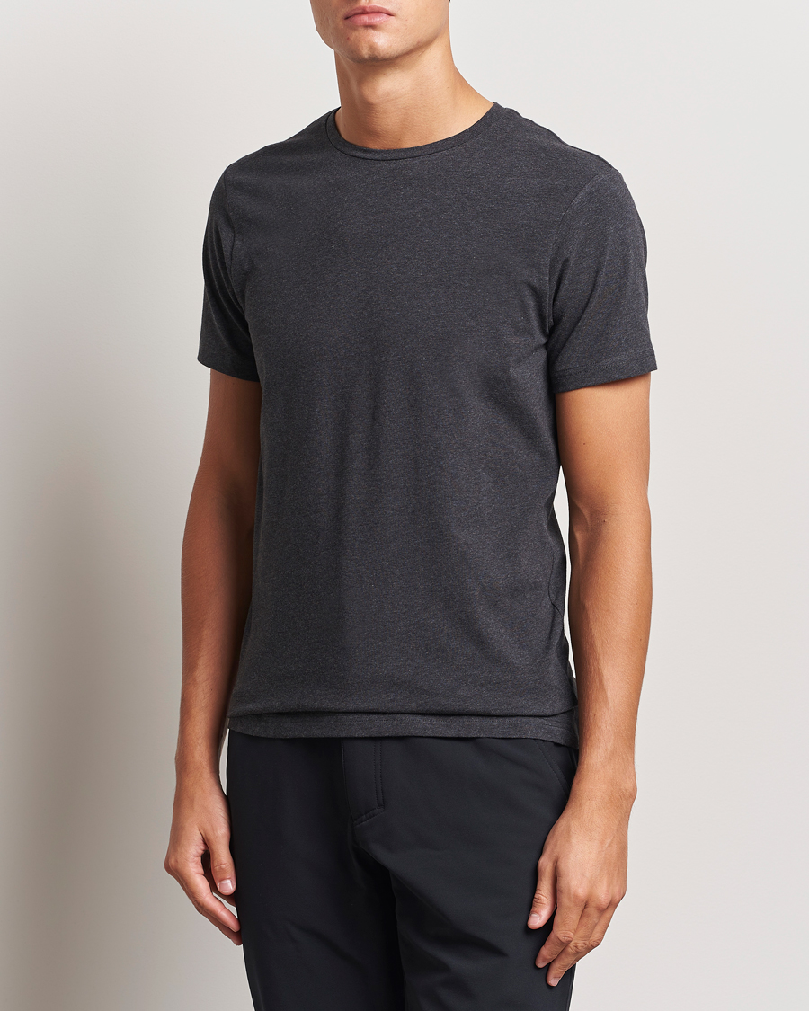 Hombres | Camisetas | Bread & Boxers | 2-Pack Crew Neck T-Shirt Dark Grey Melange