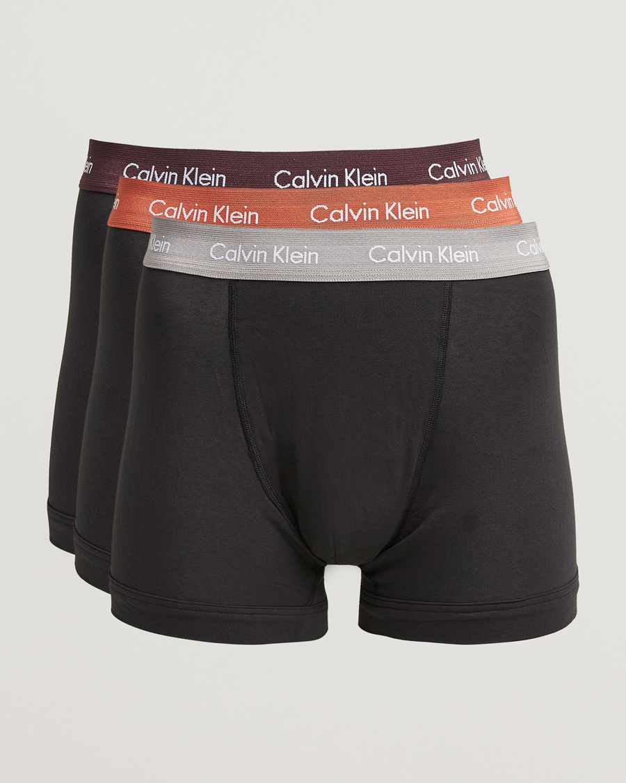 Hombres | Ropa interior y calcetines | Calvin Klein | Cotton Stretch 3-Pack Trunk Black