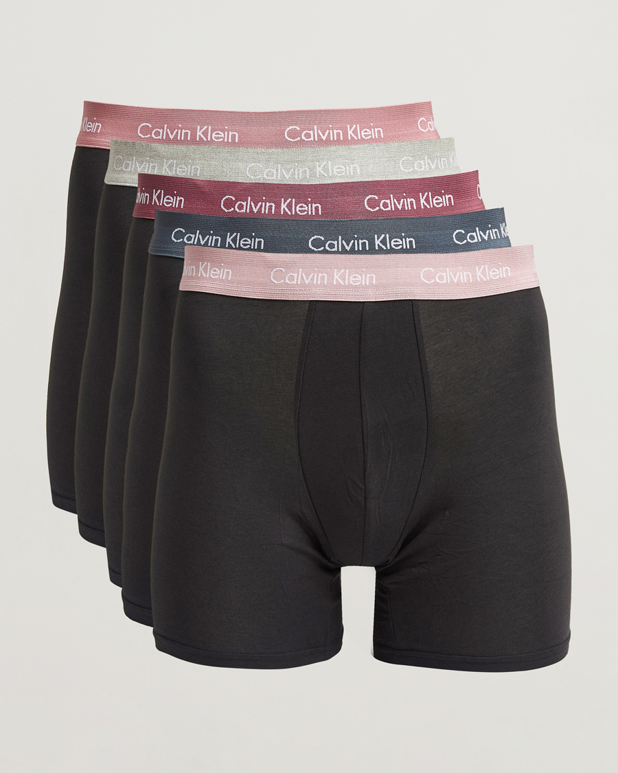 Hombres | Ropa interior y calcetines | Calvin Klein | Cotton Stretch 5-Pack Boxer Brief Black
