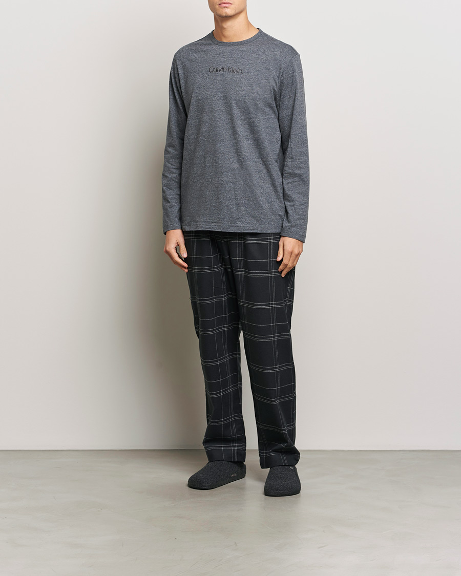 Hombres | Pijamas y batas | Calvin Klein | Cotton Pyjama Set Charcoal/Black
