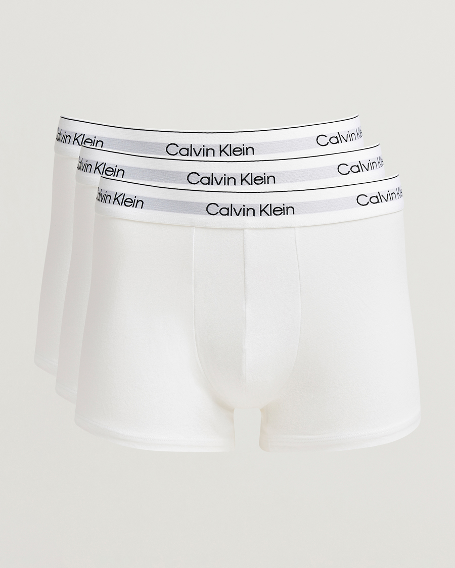 Hombres | Ropa interior y calcetines | Calvin Klein | 3-Pack Icon Cotton Stretch Trunk White