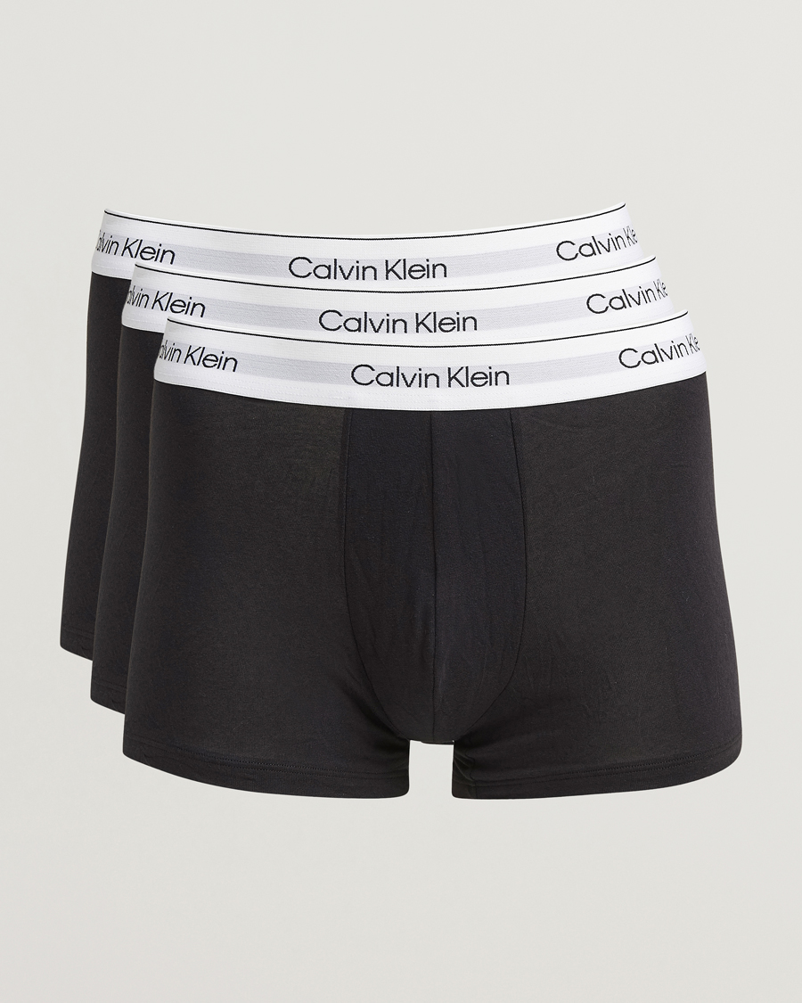 Hombres | Ropa interior y calcetines | Calvin Klein | 3-Pack Icon Cotton Stretch Trunk Black