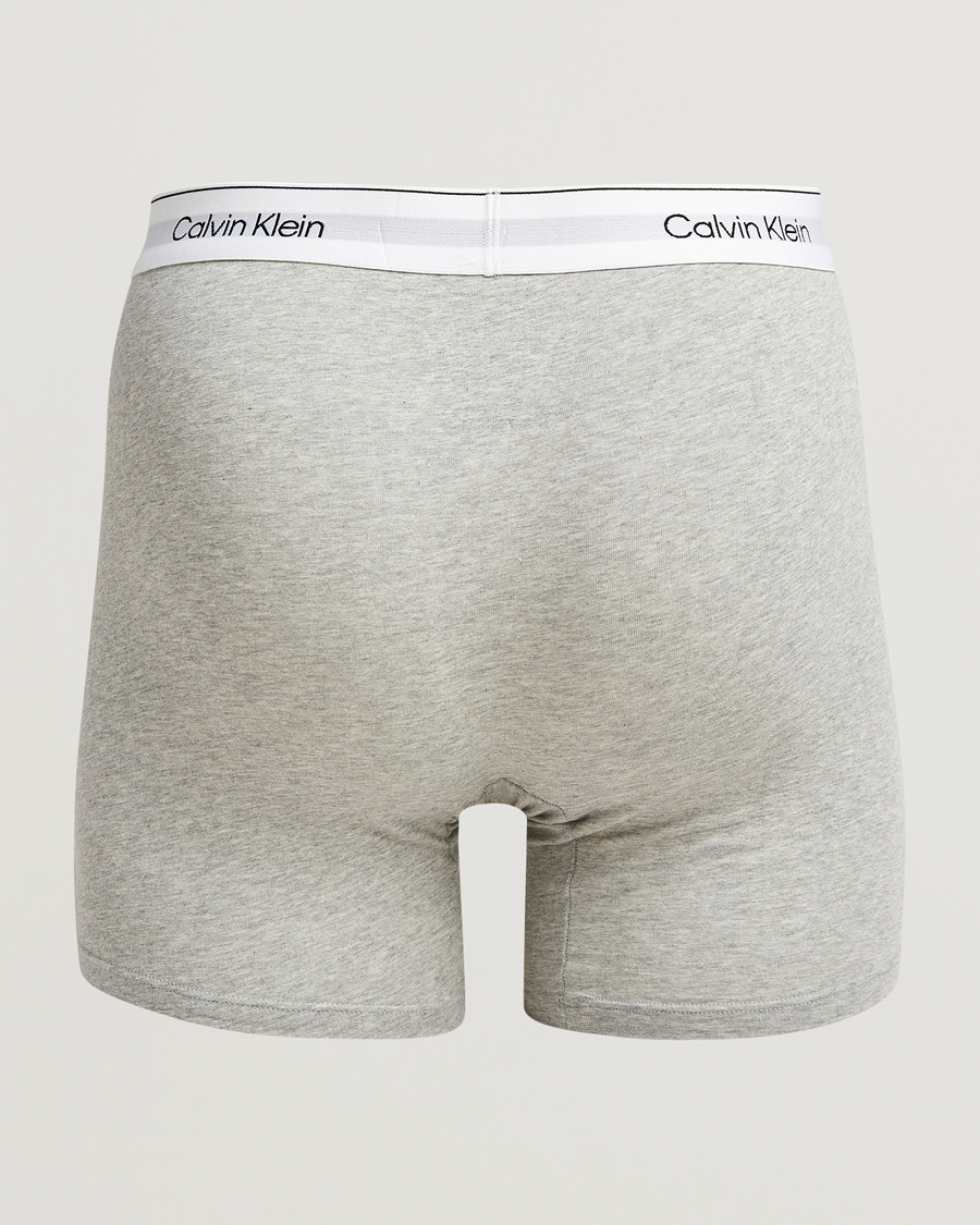 Hombres | Ropa interior y calcetines | Calvin Klein | 3-Pack Icon Cotton Stretch Boxer Brief Grey/Black/White