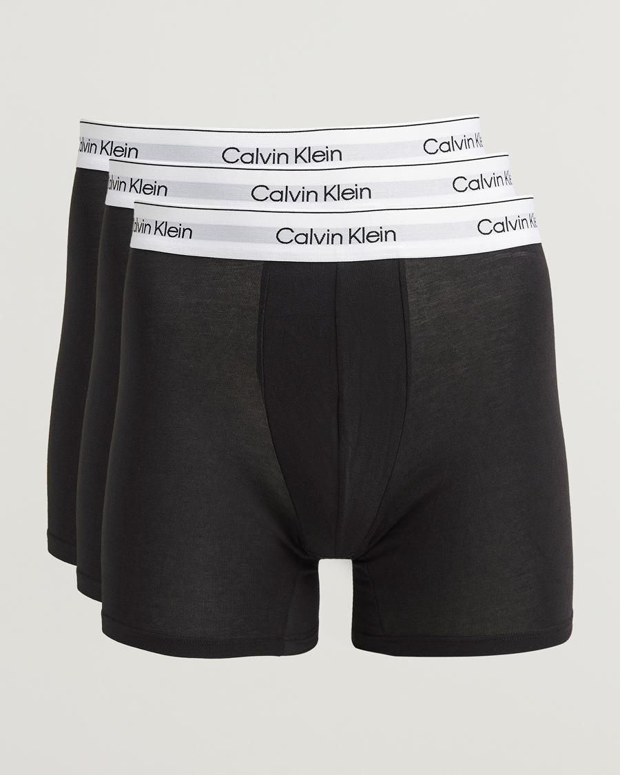 Hombres | Ropa interior y calcetines | Calvin Klein | 3-Pack Icon Cotton Stretch Boxer Brief Black