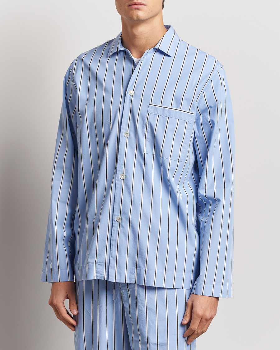 Hombres | Pijamas y batas | Tekla | Poplin Pyjama Shirt Basset Stripes