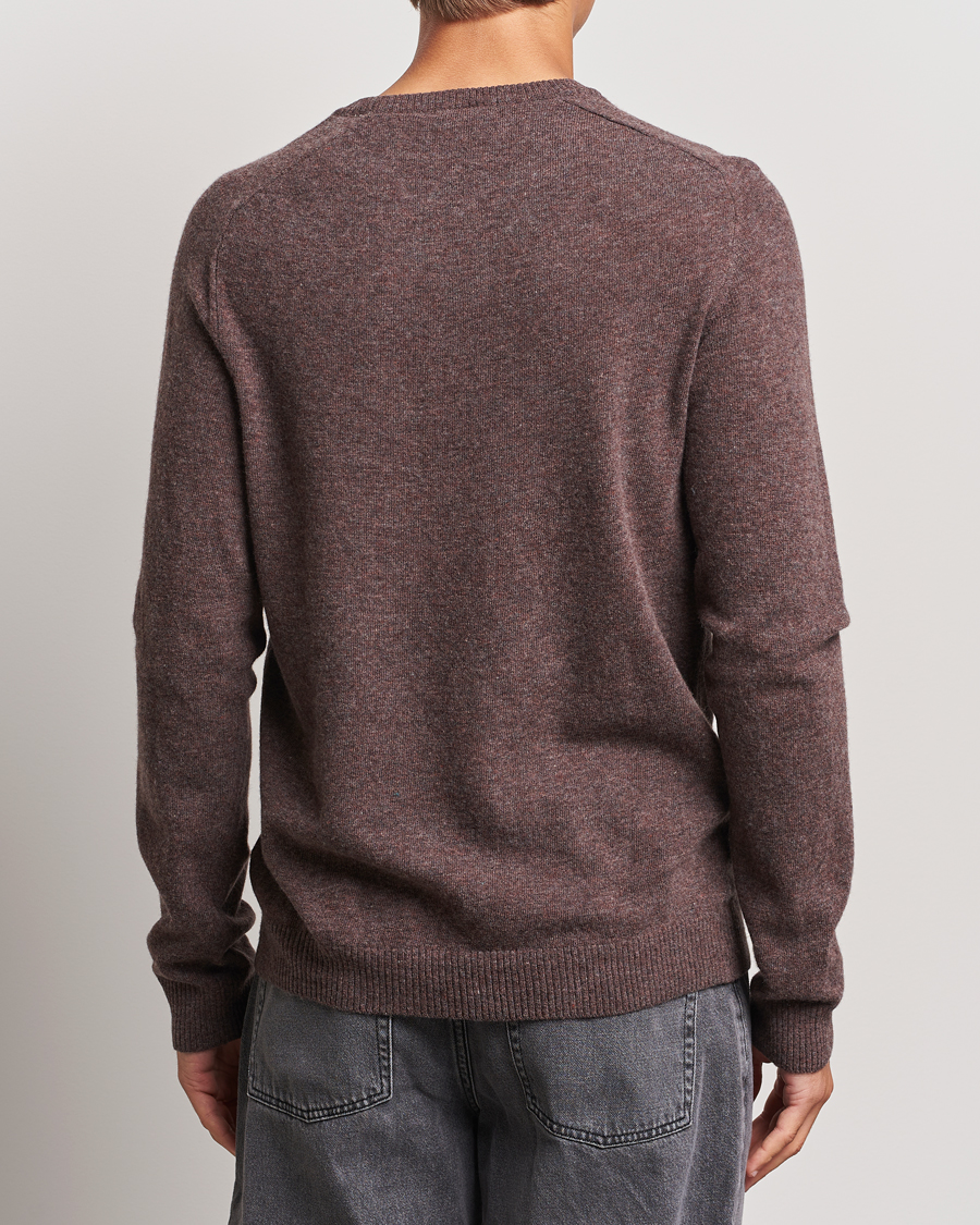 Hombres | Jerséis y prendas de punto | KnowledgeCotton Apparel | Lambswool Roundneck Brown