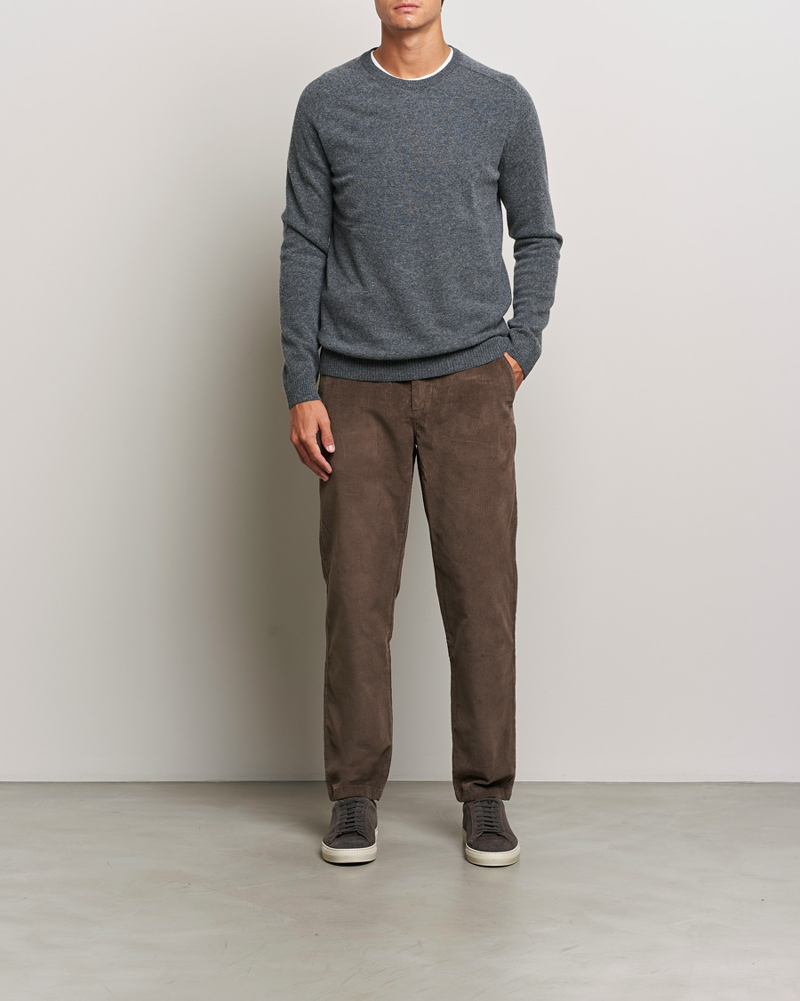 Hombres | Pantalones | KnowledgeCotton Apparel | Chuck Regular Cord Trousers Chocolate