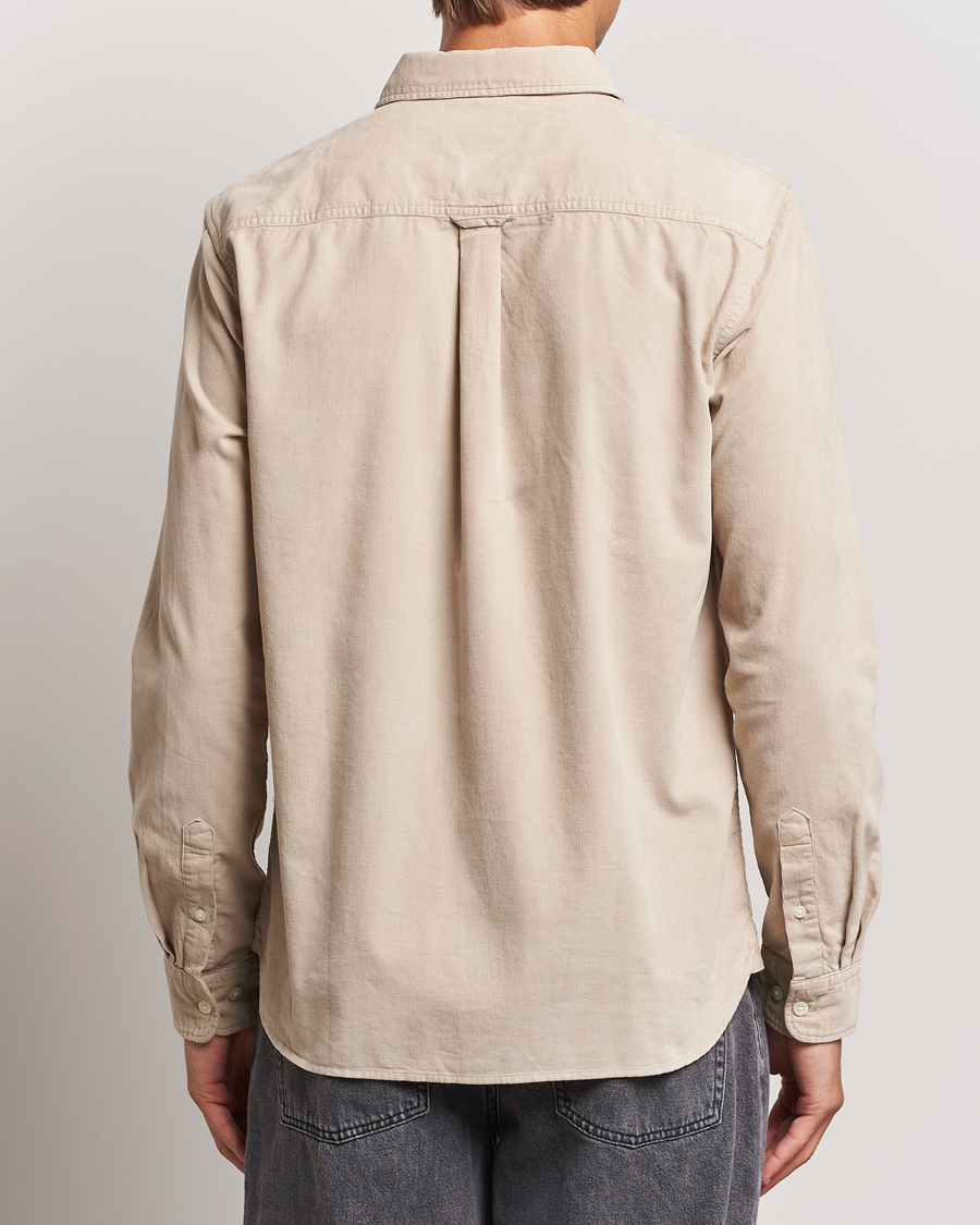 Hombres | Camisas | KnowledgeCotton Apparel | Regular Fit Corduroy Shirt Beige