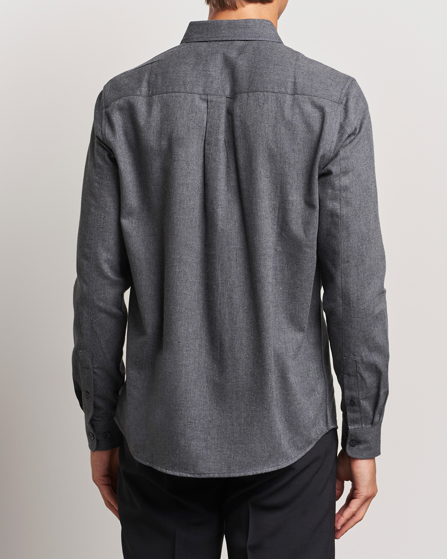 Hombres | Camisas | KnowledgeCotton Apparel | Regular Fit Melange Flannel Shirt Grey