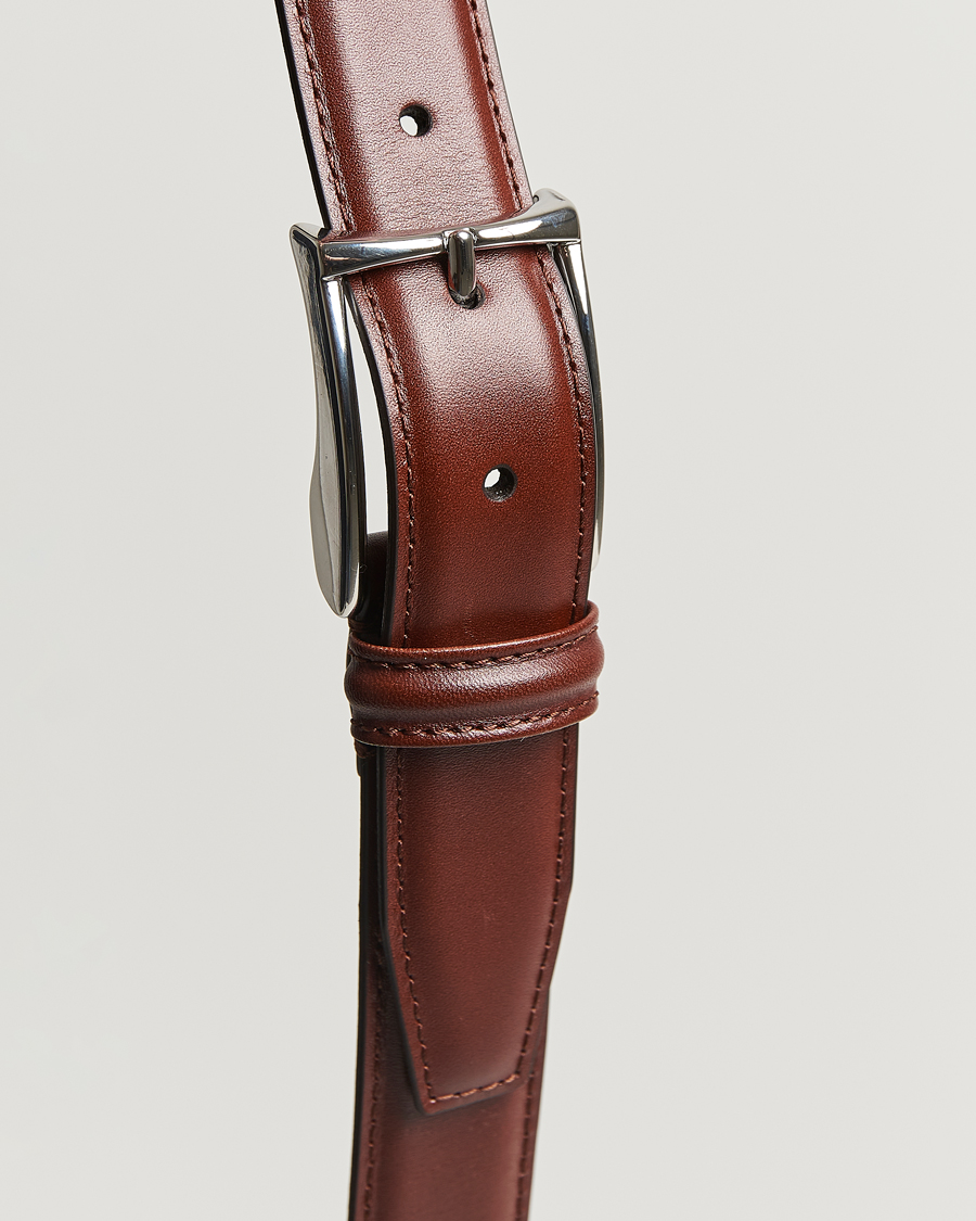 Hombres | Cinturones | Anderson's | Leather Suit Belt 3 cm Brown