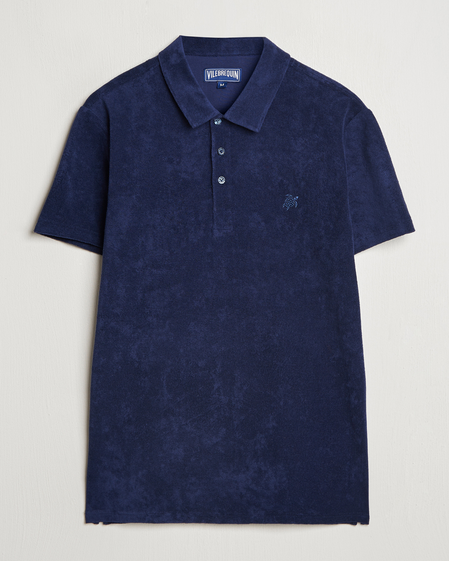 Hombres | Polos | Vilebrequin | Phoenix Terry Polo Bleu Marine