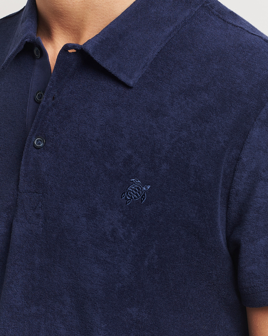 Hombres | Polos | Vilebrequin | Phoenix Terry Polo Bleu Marine