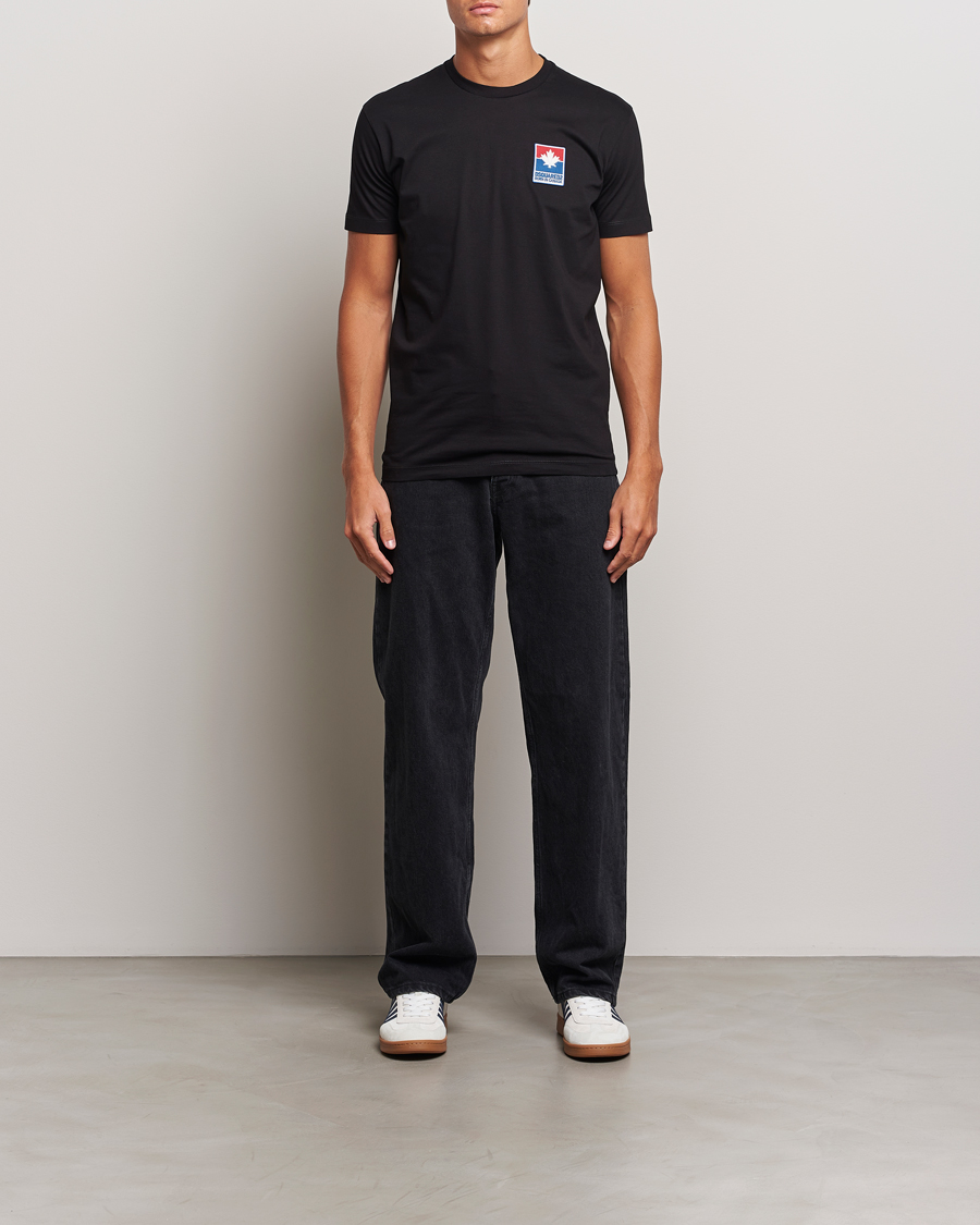 Hombres | Camisetas | Dsquared2 | Cool Fit Leaf T-Shirt Black