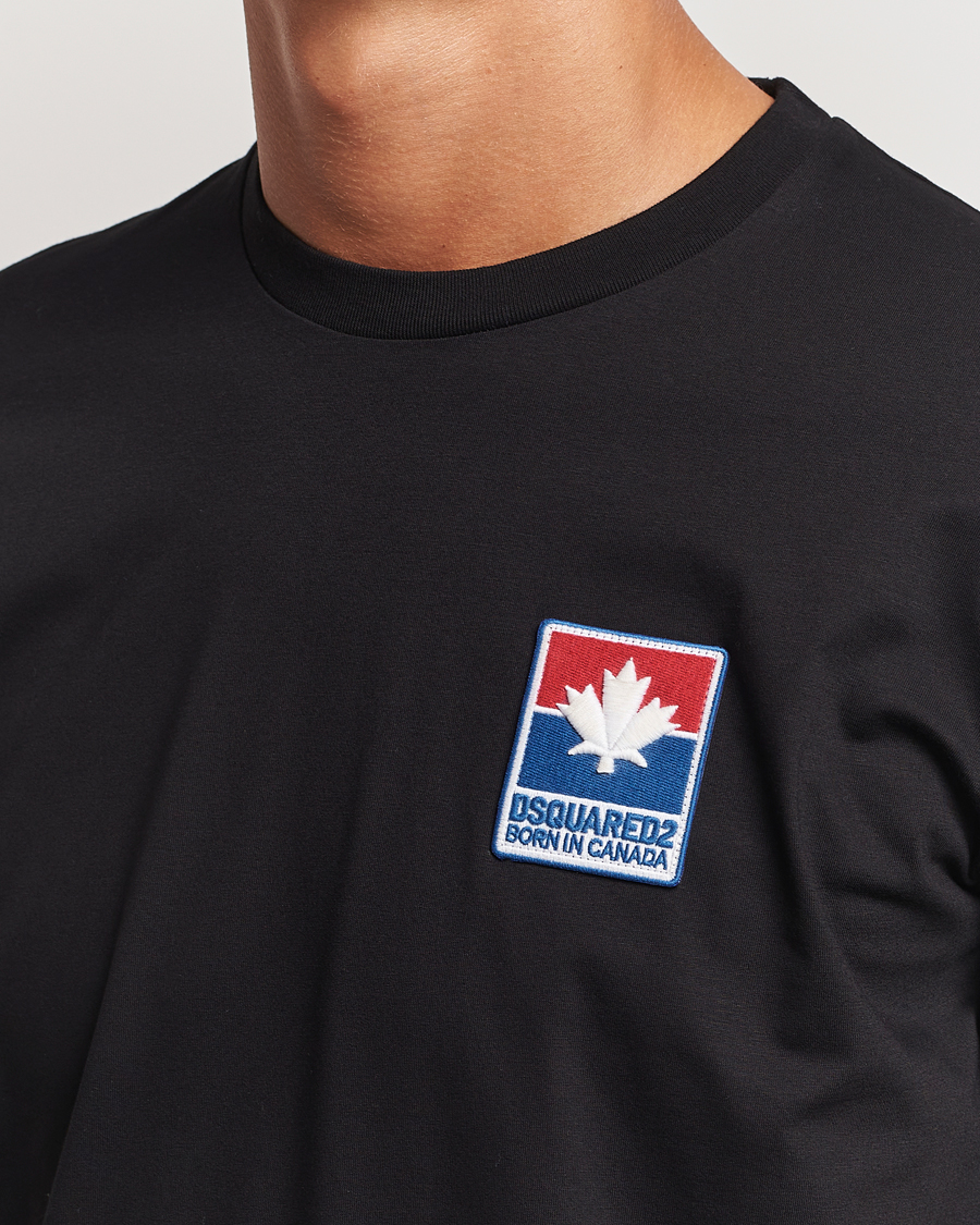 Hombres | Camisetas | Dsquared2 | Cool Fit Leaf T-Shirt Black