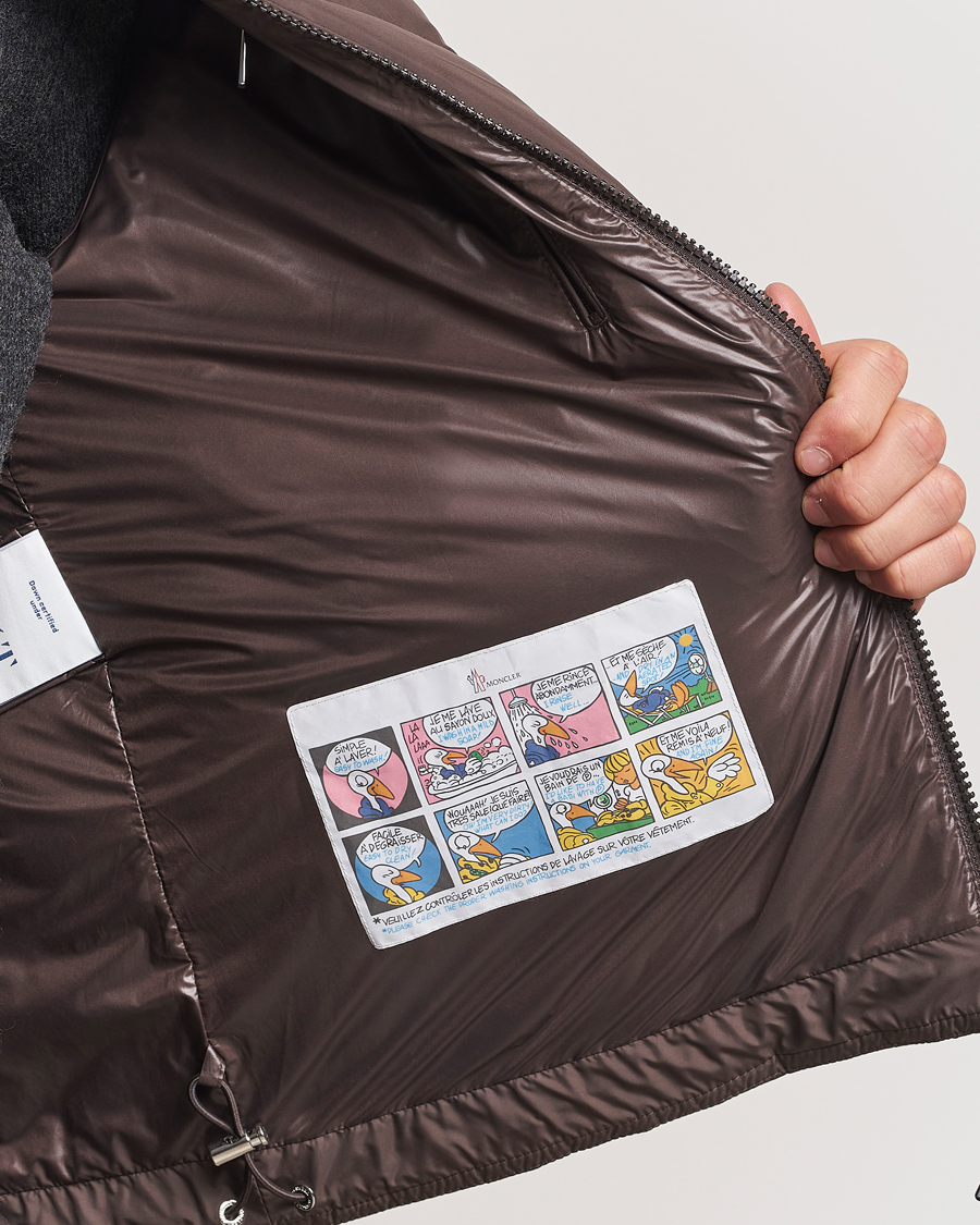 Hombres | Abrigos y chaquetas | Moncler | Aroula Quilted Down Vest Dark Brown