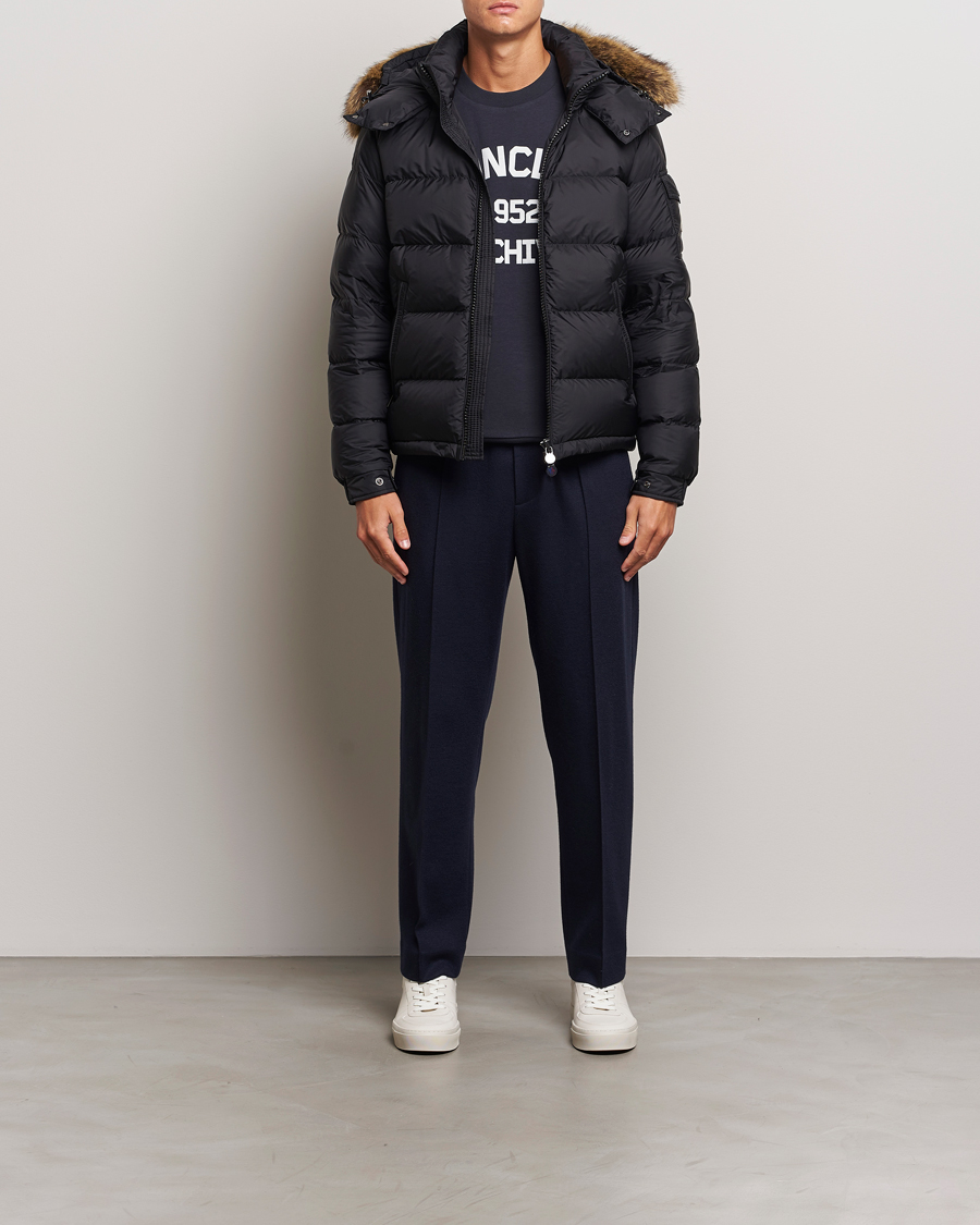 Moncler Maya Faux Fur Jacket Black en CareOfCarl.es