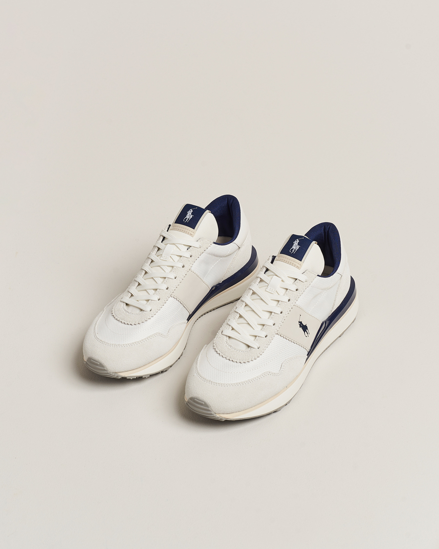 Hombres | Polo Ralph Lauren Train 89 PP Sneaker Deckwash White/Newport Navy | Polo Ralph Lauren | Train 89 PP Sneaker Deckwash White/Newport Navy