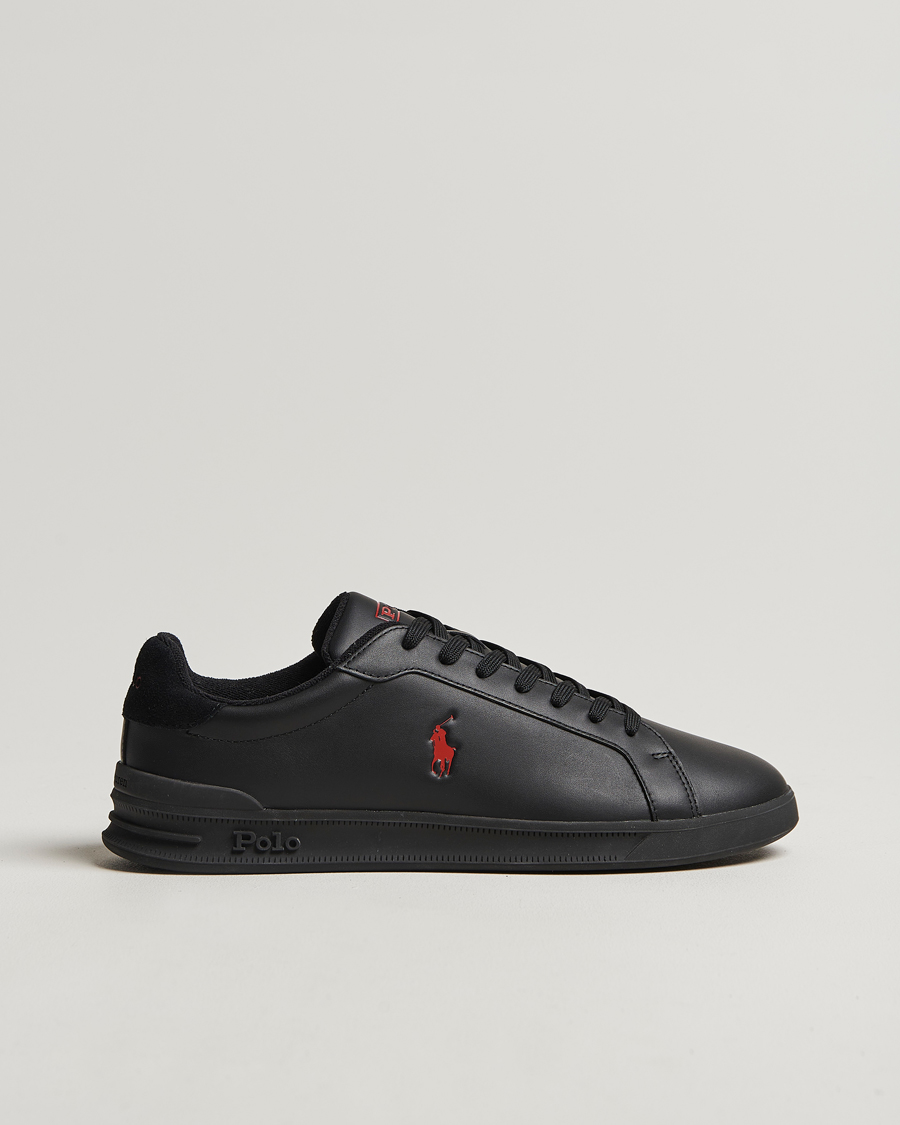 Hombres | Polo Ralph Lauren Heritage Court II High Sneaker Black/Red | Polo Ralph Lauren | Heritage Court II High Sneaker Black/Red