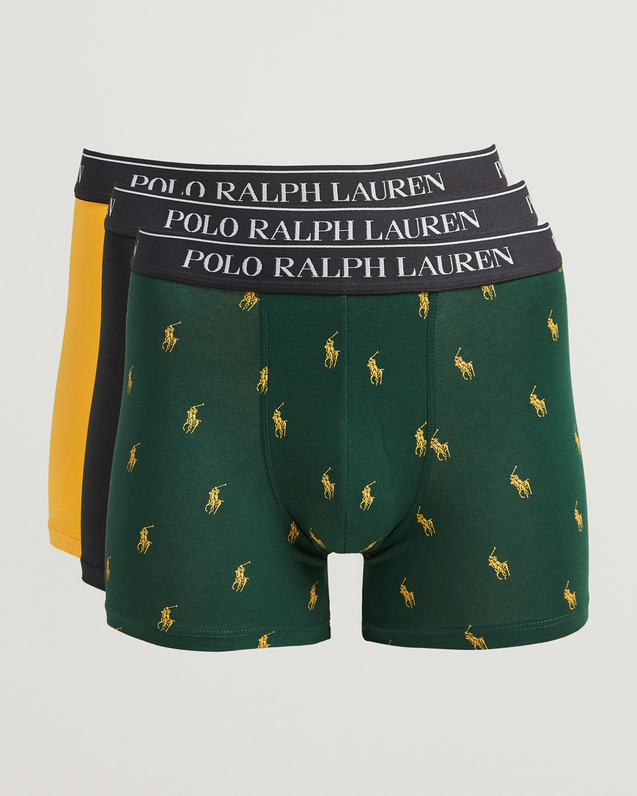 Hombres | Ropa interior y calcetines | Polo Ralph Lauren | 3-Pack Boxer Brief Pine/Gold/Black