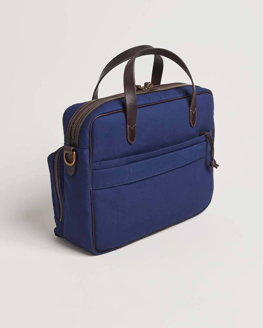Hombres | Polo Ralph Lauren Commuter Canvas Messenger Bag Newport Navy/Dk Brown | Polo Ralph Lauren | Commuter Canvas Messenger Bag Newport Navy/Dk Brown