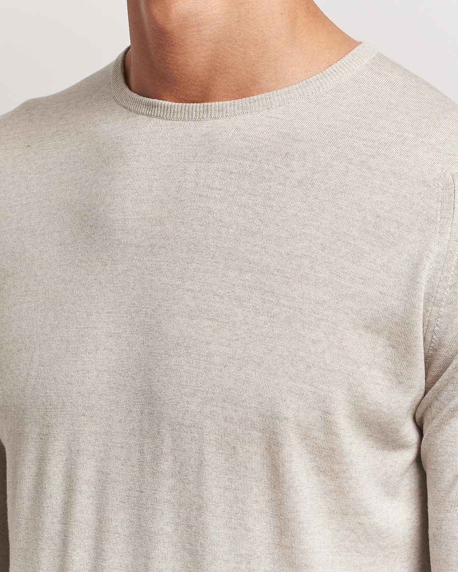 Hombres | Jerséis y prendas de punto | John Smedley | Lundy Extra Fine Merino Crew Neck Grey Fleece