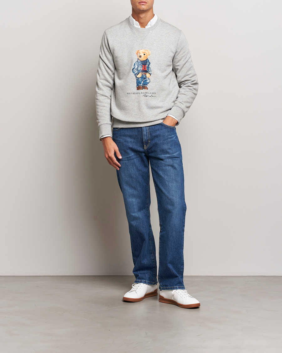 Hombres | Jerséis y prendas de punto | Polo Ralph Lauren | Crew Neck Sweatshirt Andover Heather Denim Bear