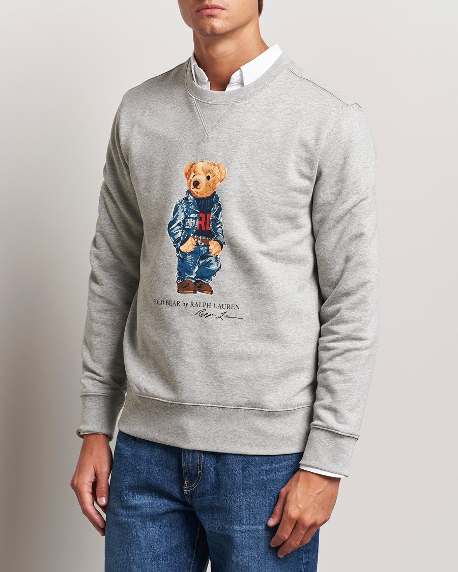 Hombres | Jerséis y prendas de punto | Polo Ralph Lauren | Crew Neck Sweatshirt Andover Heather Denim Bear