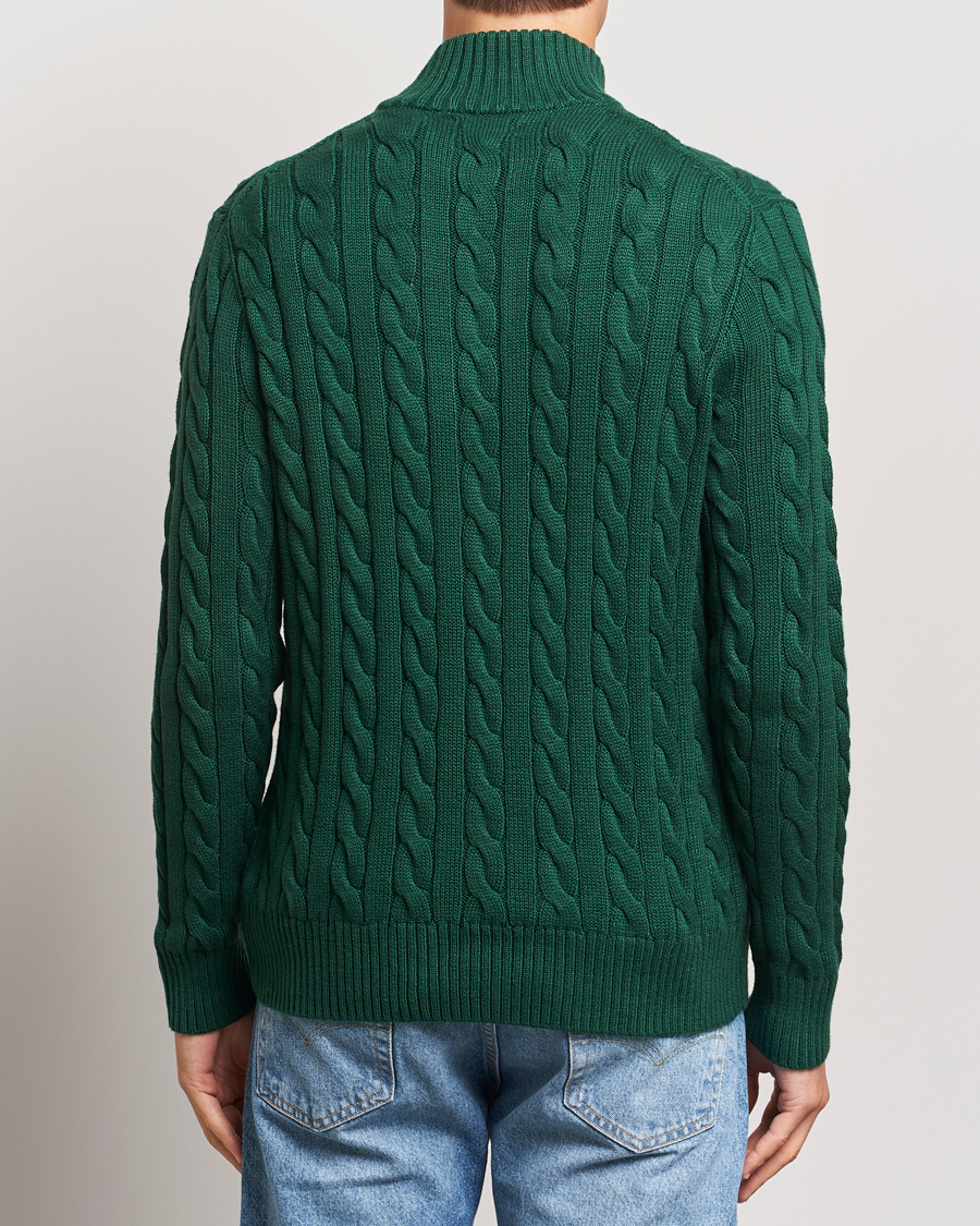 Hombres | Jerséis y prendas de punto | Polo Ralph Lauren | Cotton Cable Half Zip Vintage Pine