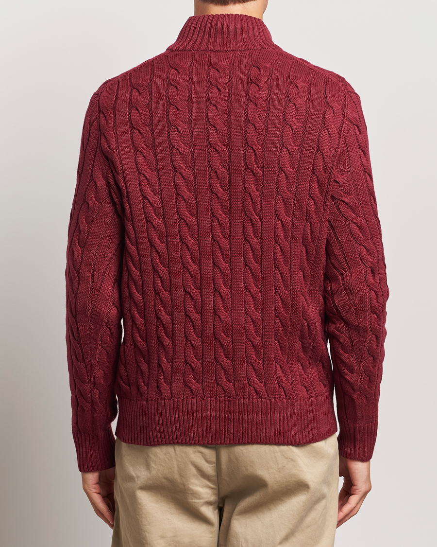 Hombres | Jerséis y prendas de punto | Polo Ralph Lauren | Cotton Cable Half Zip Red Carpet