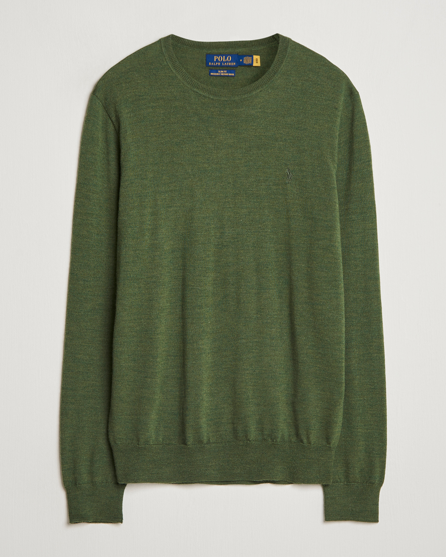 Hombres | Jerséis y prendas de punto | Polo Ralph Lauren | Merino Crew Neck Pullover Classic Olive Heather