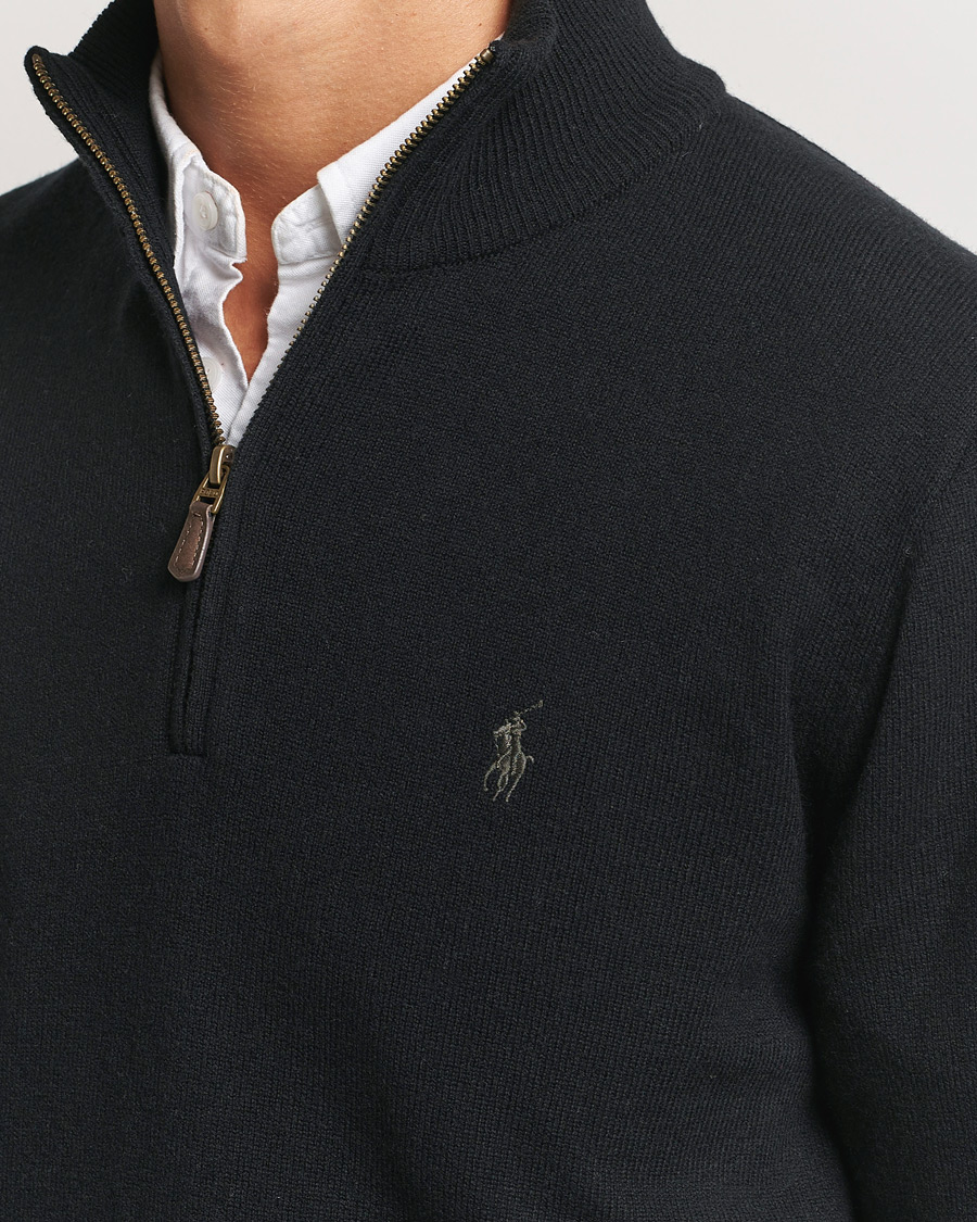 Polo Ralph Lauren Merino Half-Zip Sweater Polo Black en CareOfCarl.es