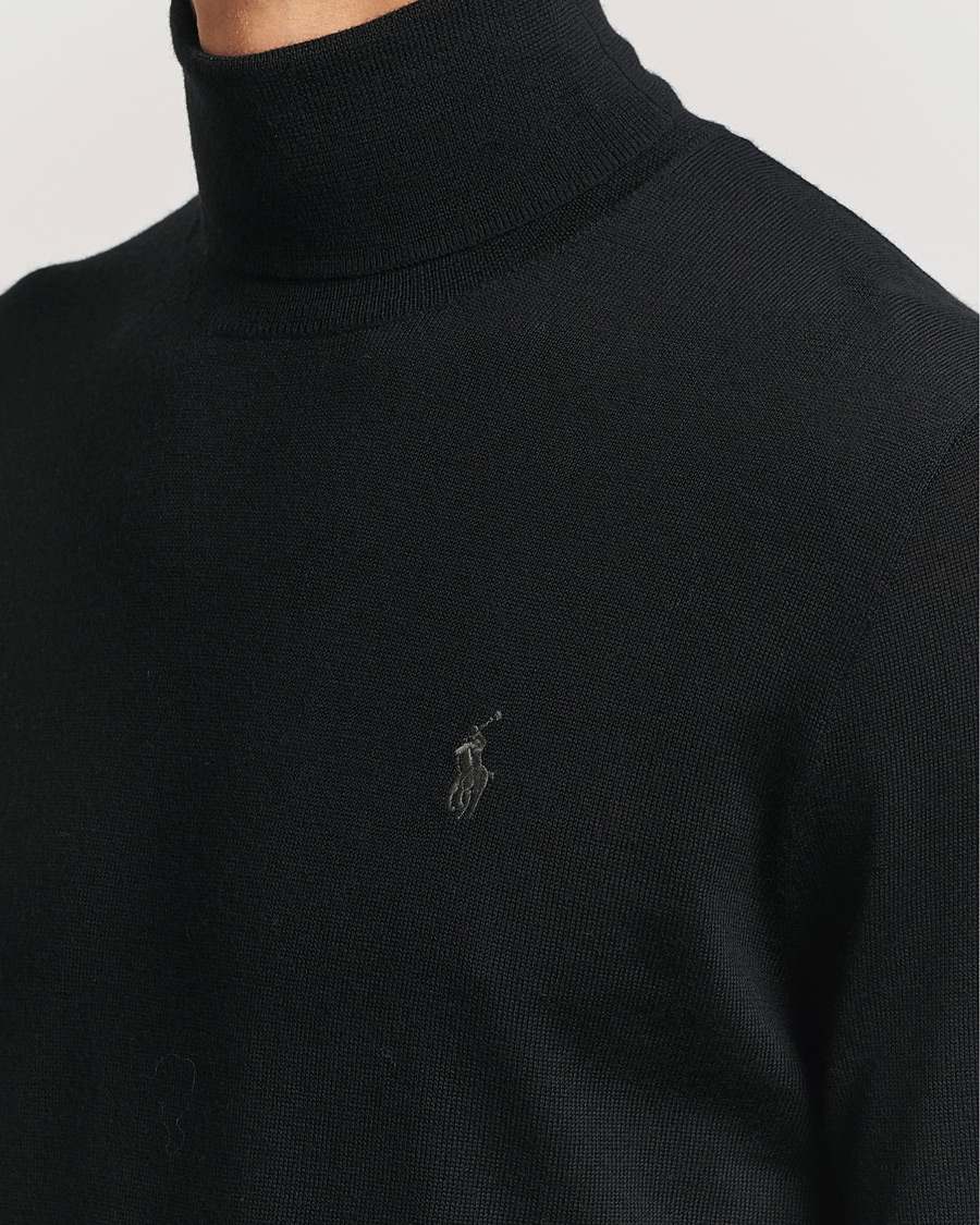 Hombres | Jerséis y prendas de punto | Polo Ralph Lauren | Merino Knitted Rollneck Polo Black