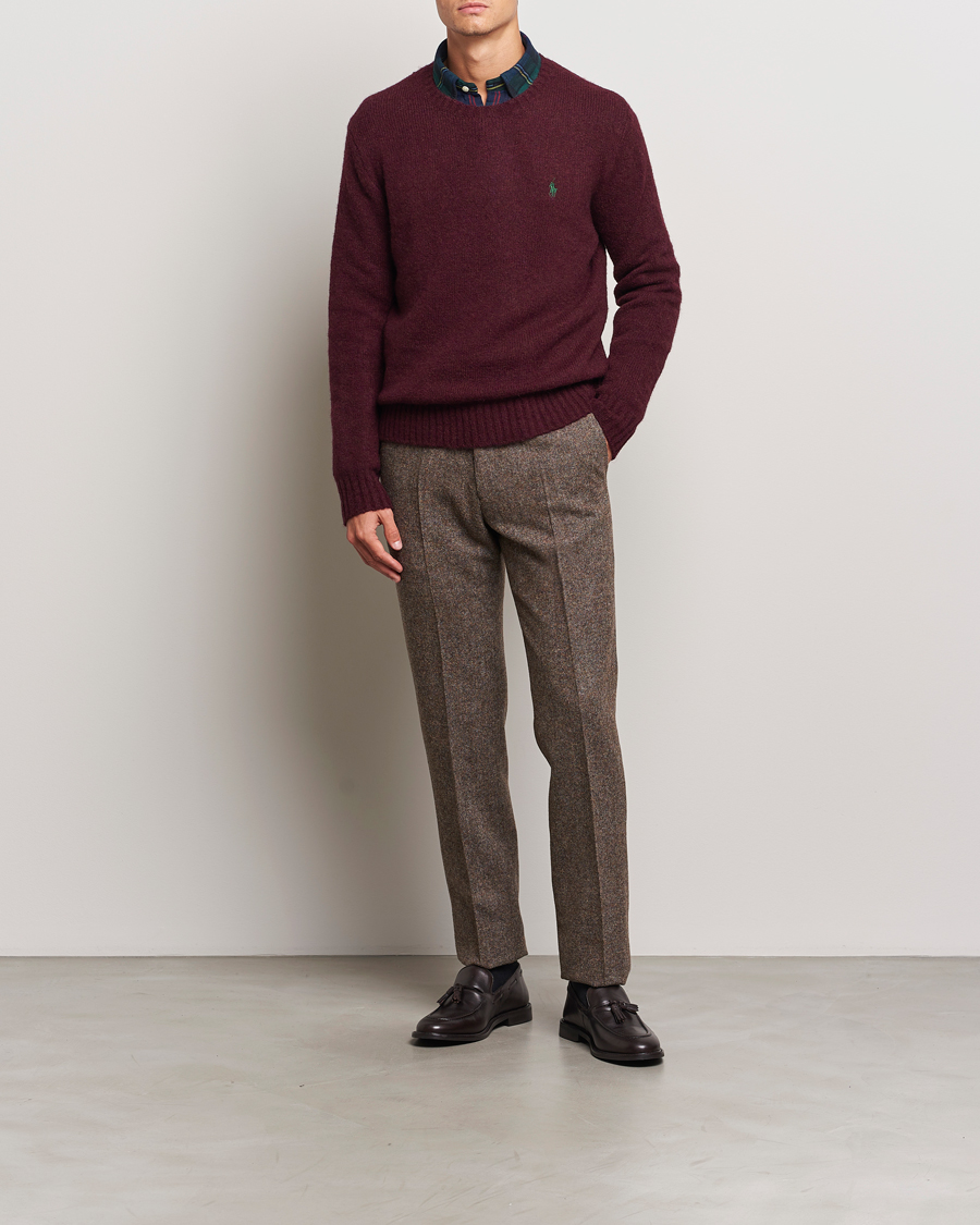 Hombres | Jerséis y prendas de punto | Polo Ralph Lauren | Alpaca Crew Neck Sweater Aged Wine Heather