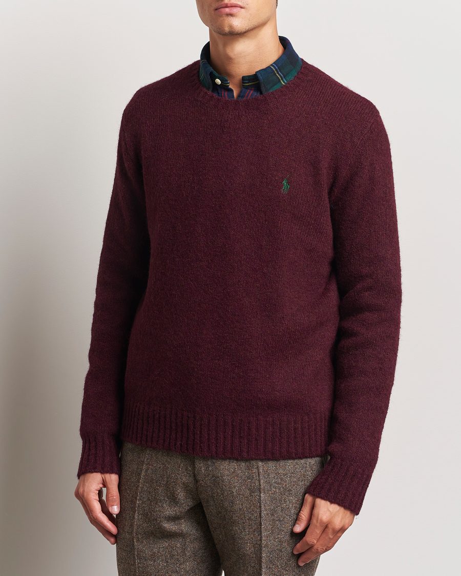 Hombres | Jerséis y prendas de punto | Polo Ralph Lauren | Alpaca Crew Neck Sweater Aged Wine Heather