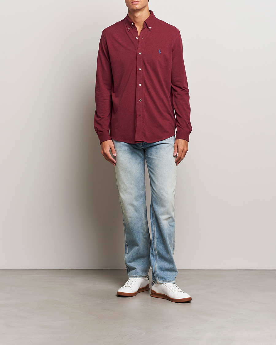 Hombres | Camisas | Polo Ralph Lauren | Featherweight Mesh Shirt Vintage Port Heather