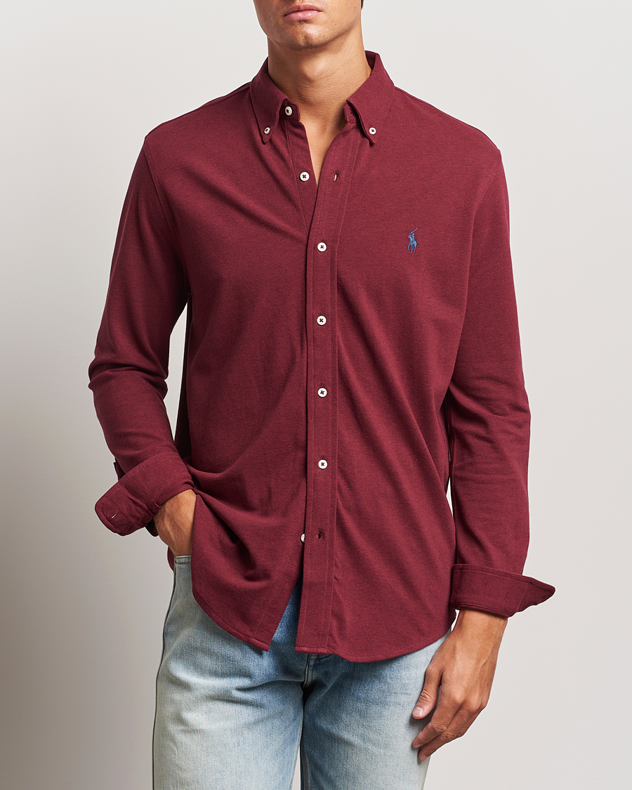 Hombres | Camisas | Polo Ralph Lauren | Featherweight Mesh Shirt Vintage Port Heather
