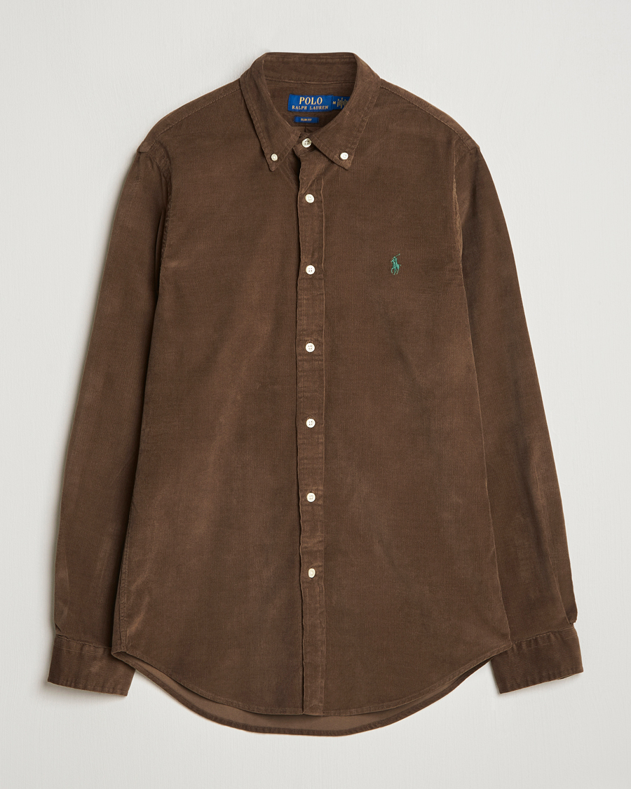 Hombres | Camisas | Polo Ralph Lauren | Slim Fit Corduroy Shirt Chocolate Mousse