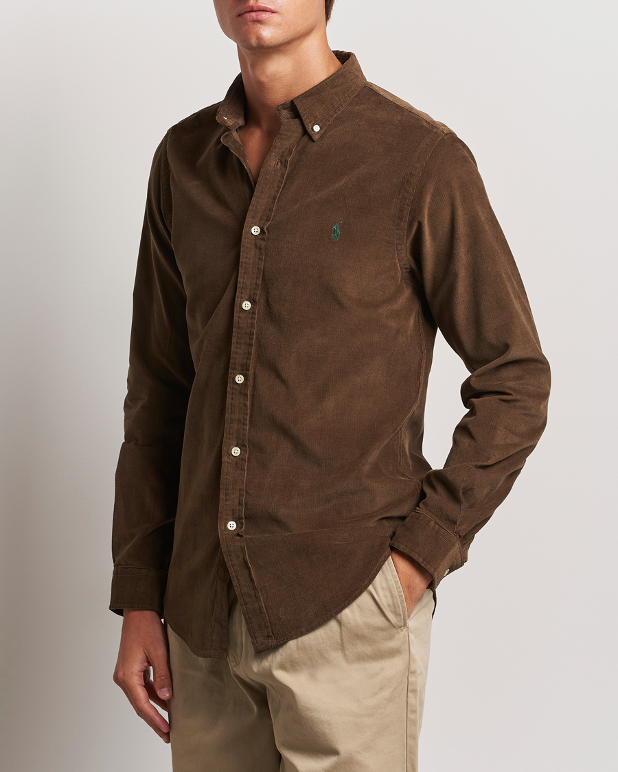 Hombres | Camisas | Polo Ralph Lauren | Slim Fit Corduroy Shirt Chocolate Mousse