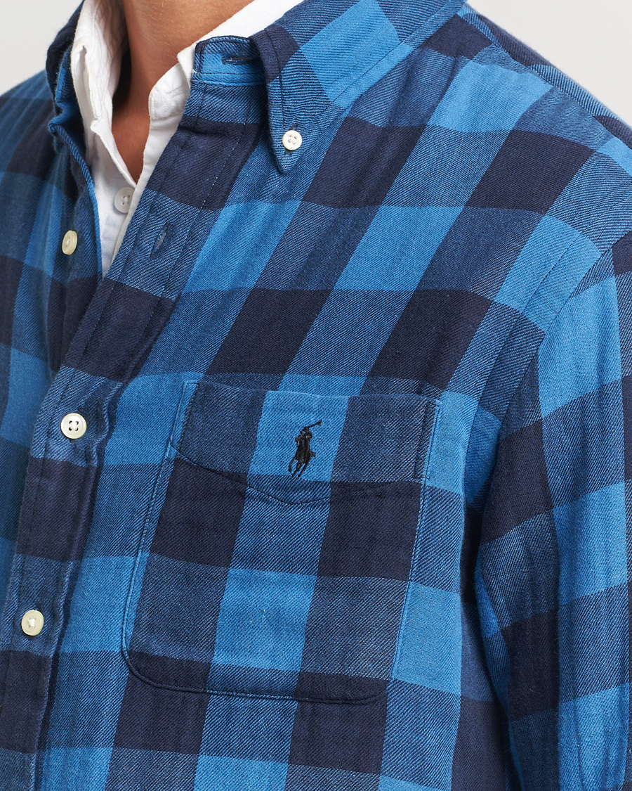 Hombres | Camisas | Polo Ralph Lauren | Double Face Custom Fit Check Shirt Royal/Black